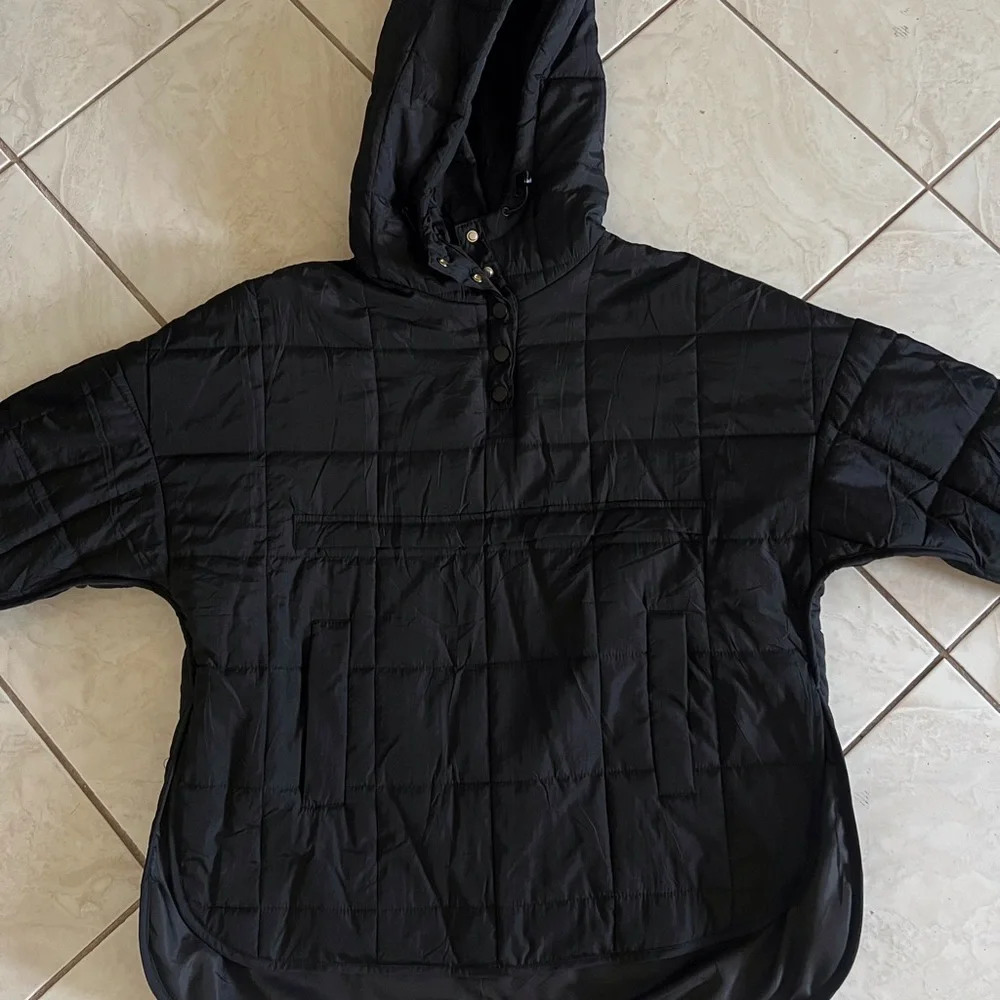 Free People Black Quilted Puffer Hoodie - Picture 4 of 7